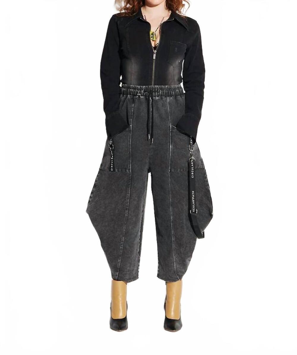 NEW CIRCULAR PATH balloon denim jeans in gray